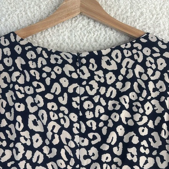 NWT Jessica Howard Womens Leopard Print Ruched Long Sleeve Midi Dress Size 6 - Picture 10 of 15